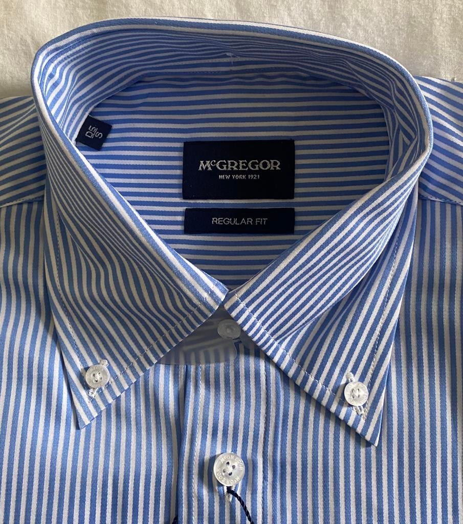 NIEUWE MCGREGOR QUINCY NEWTON OVERHEMD  - SMALL, Ophalen, Nieuw, Blauw, Halswijdte 38 (S) of kleiner