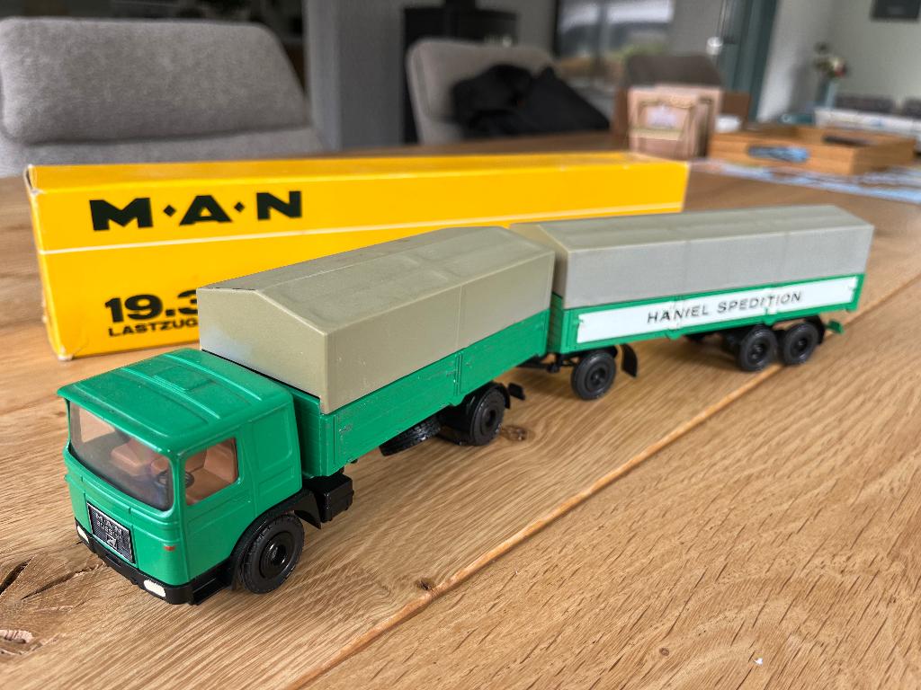 MAN F8 Conrad 1:50, Ophalen of Verzenden, Gebruikt, Bus of Vrachtwagen, Conrad