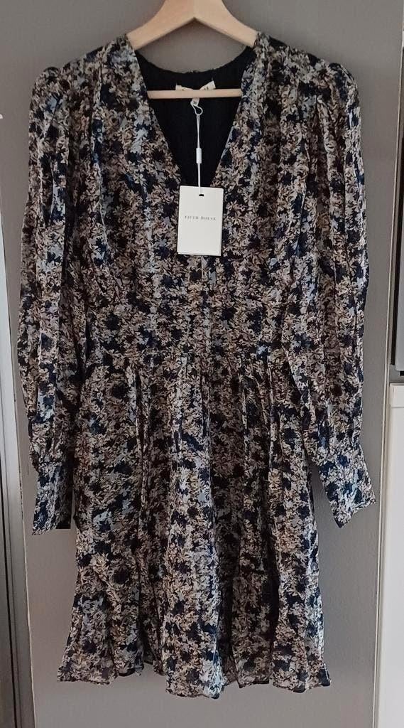 Fifth House River korte jurk met bloemen print. Maat 36., Zwart, Nieuw, Ophalen of Verzenden, Maat 36 (S)
