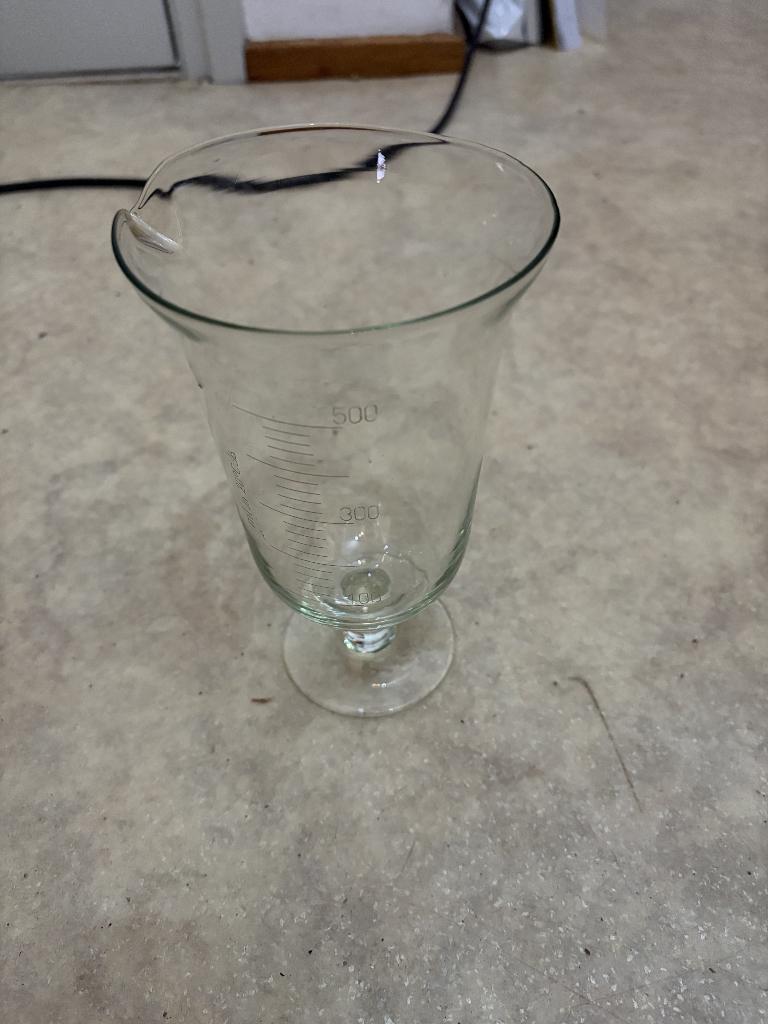 Antiek maatglas 500 ml, Ophalen of Verzenden