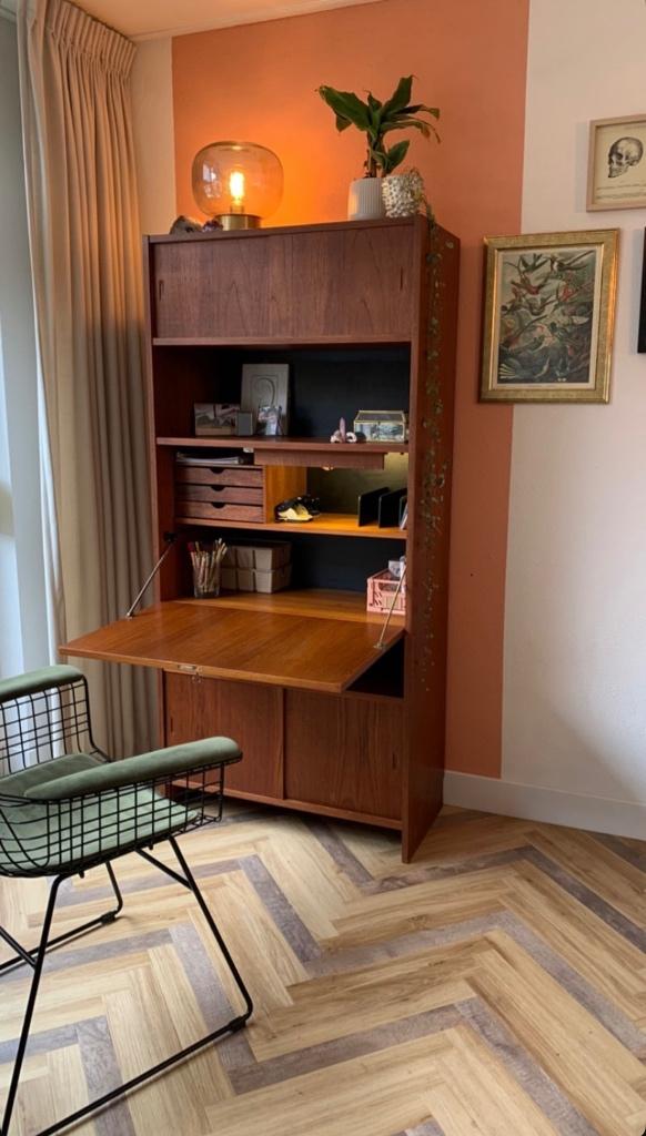 Prachtige mid century modern secretaire, Ophalen, Gebruikt, Mid Century Modern