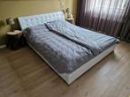 Tweepersoons ledikant met dubbele lattenbodem 160x210cm, Ophalen, Overige materialen, Gebruikt, Tweepersoons