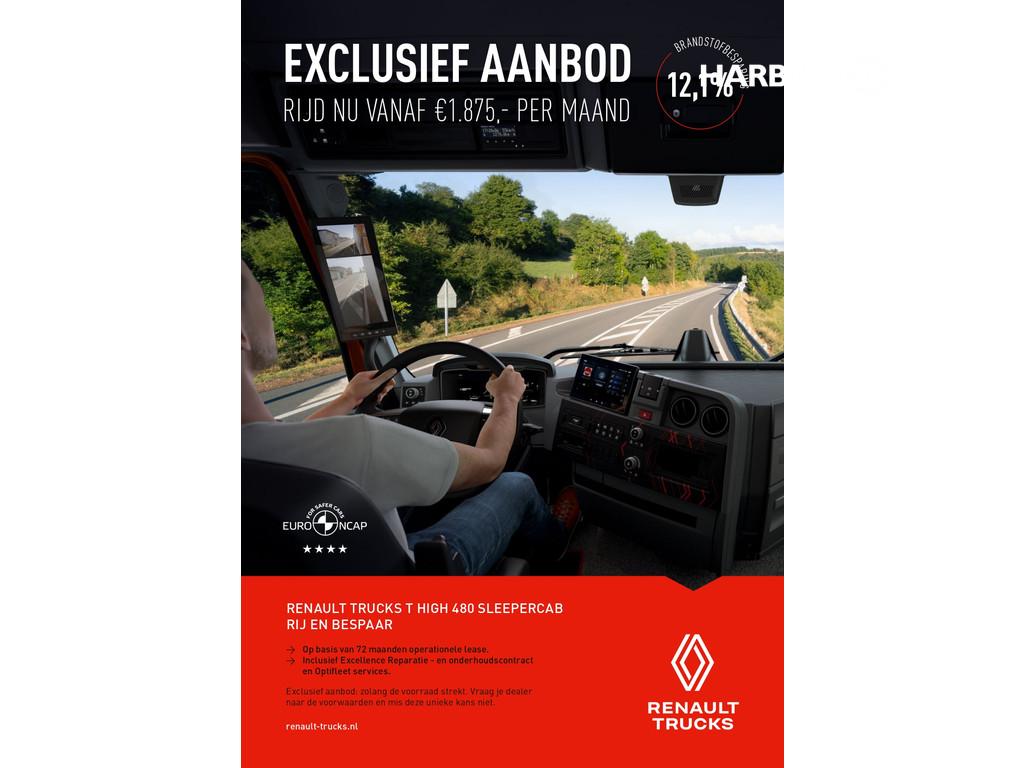 Renault T 480 Turbo Compound T-High sleepercab CMS, Auto's, Vrachtwagens, Automaat, Achterwielaandrijving, Met garantie (alle)