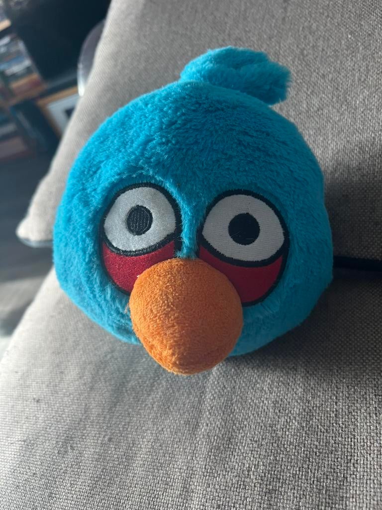 Angry Birds de blauwe vogel , Blue knuffel, Ophalen of Verzenden, Zo goed als nieuw, Actiefiguur of Pop