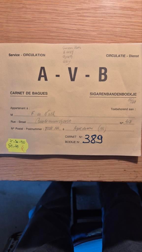 Sigarenbanden, Ophalen, Zo goed als nieuw, Sigarenbandjes