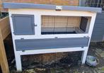 Konijnenhok Ferplast grand lodge 140 grijs/wit., Dieren en Toebehoren, Ophalen, Gebruikt, 60 tot 90 cm, Konijn