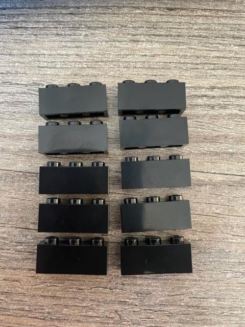 10x lego basis blokjes 1x3 zwart (1), Ophalen of Verzenden, Nieuw, Losse stenen, Lego