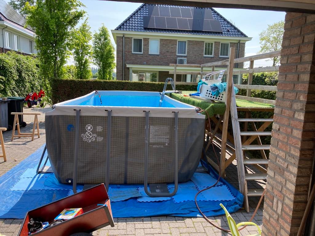 Platform naast intex zwembad, Tuin en Terras, Gebruikt, 200 tot 300 cm, Rechthoekig, Ophalen