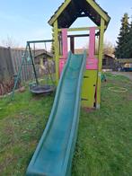 Speelhuisje met glijbaan en schommel- gratis af te halen, Ophalen, Gebruikt