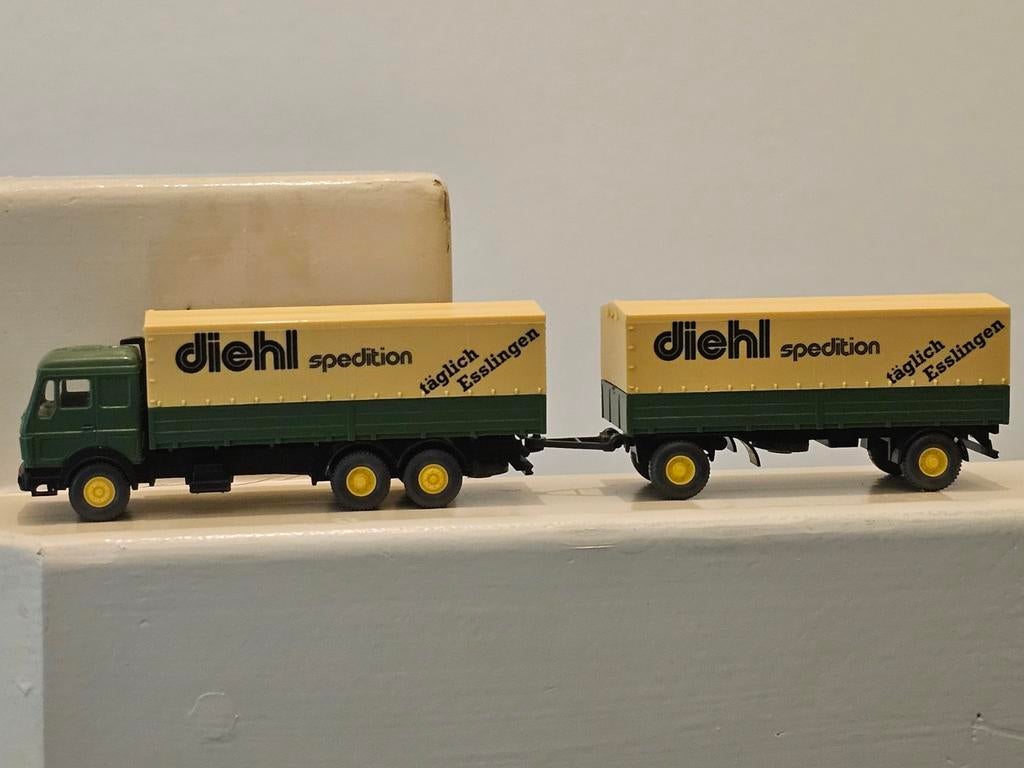 Wiking mercedes benz NG Diehl spedition combi, Ophalen of Verzenden, Zo goed als nieuw, Bus of Vrachtwagen, Wiking