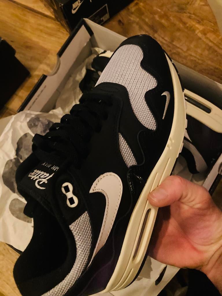 Nike air max 1 patta waves black mt 41 origineel, Ophalen of Verzenden, Zo goed als nieuw, Zwart