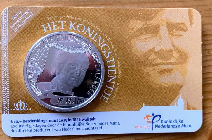 Het Koningstientje 2013 - Zwaar Verzilverde €10 Munt, Postzegels en Munten, Munten | Nederland, Losse munt, 10 gulden, Koningin Beatrix