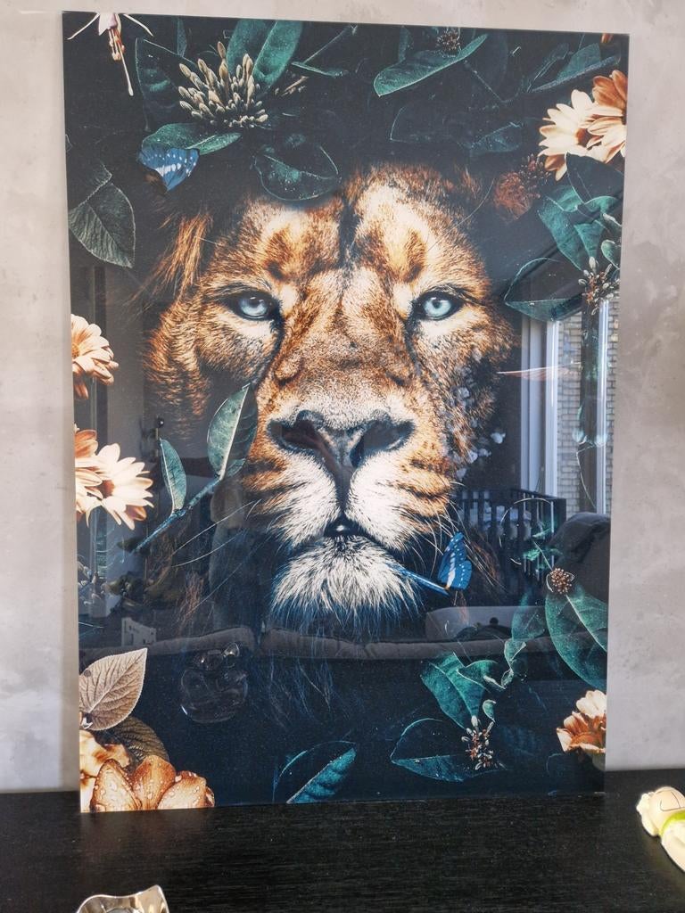 Houten wanddecoratie – Leeuw – Echt Uniek