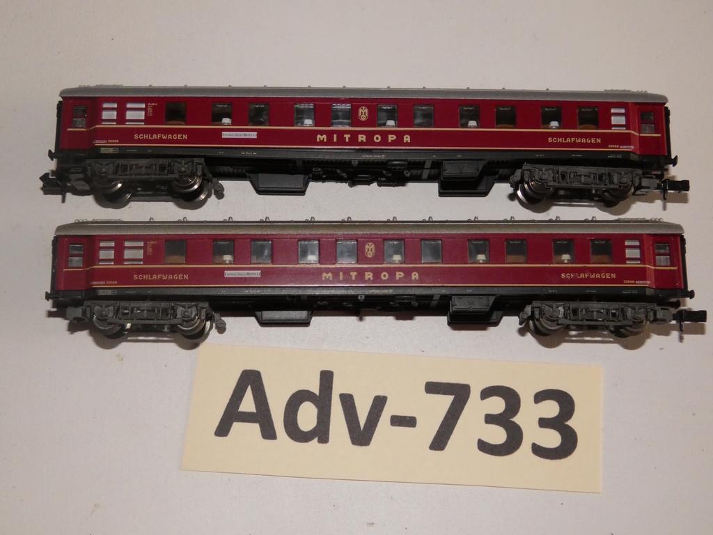 Adv-733 N Spoor Sneltrein-Slaapwagons 8134 Fleischmann, Gebruikt, Gelijkstroom, Fleischmann, Wagon