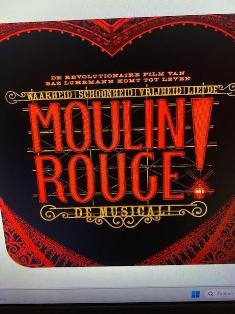 2 kaarten Moulin Rouge! De Musical voor 16-5-2026, Tickets en Kaartjes, Theater | Musical, Twee personen, Mei