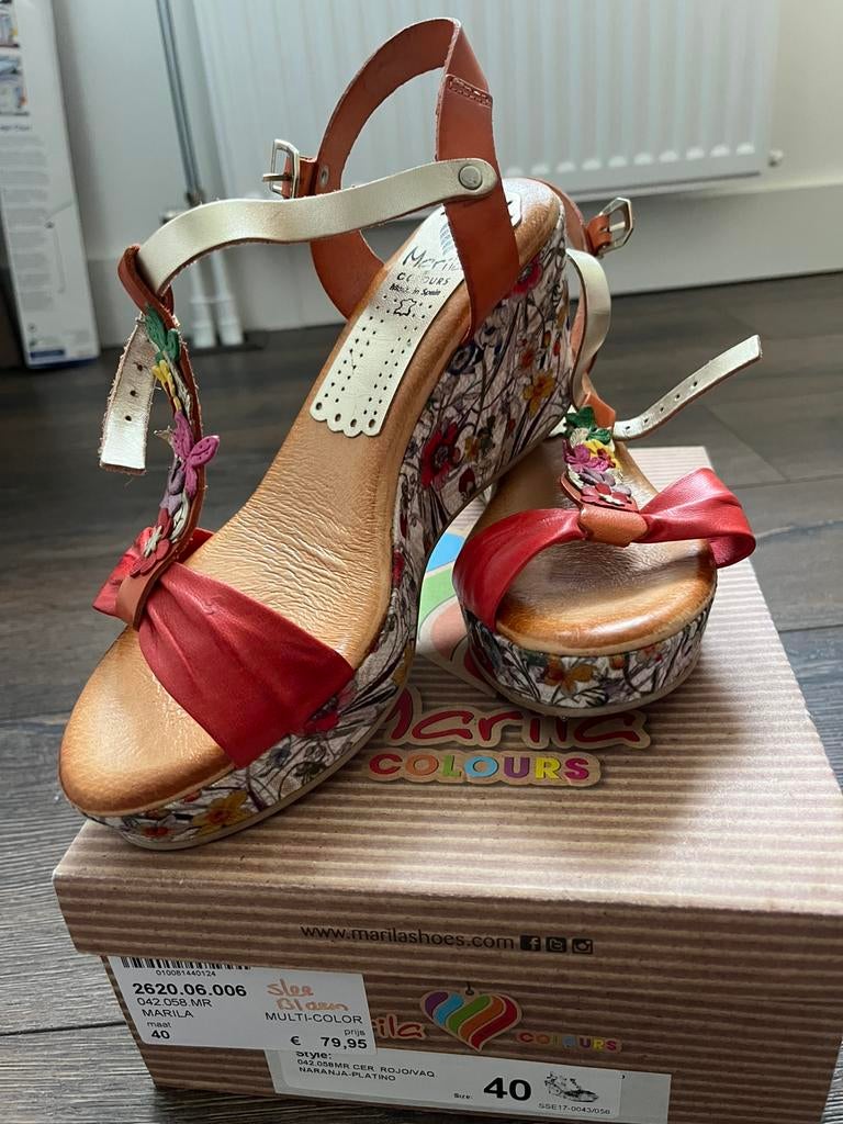 Sandaal Marila - maat 40, Kleding | Dames, Verzenden, Nieuw, Oranje, Sandalen of Muiltjes