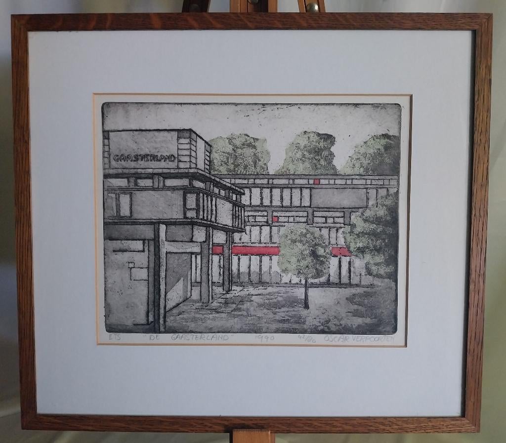 Oscar Verpoorten (1895-1948) - Gaasterland - Ets - 1990, Ophalen of Verzenden