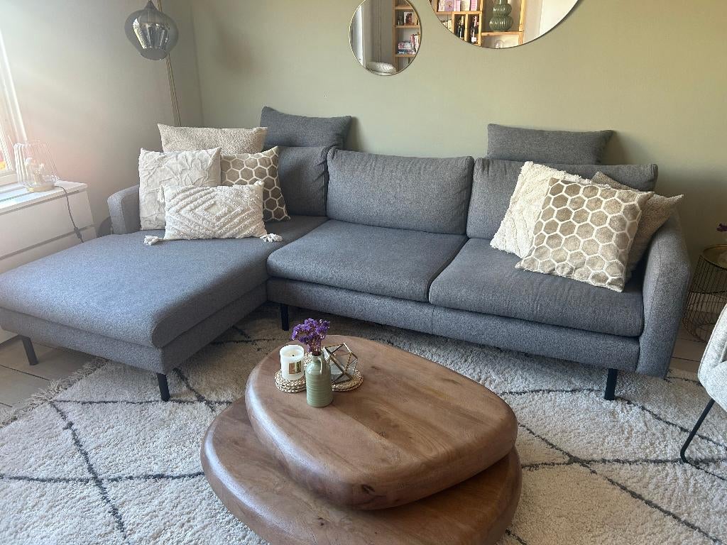 Hoekbank grijs - ophalen 25 of 26 april 2026, Huis en Inrichting, Banken | Bankstellen, Ophalen, 250 tot 300 cm, Gebruikt, Hoekbank