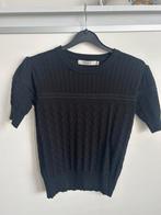 Zwarte gebreide top met korte mouwen - By Clara Paris, Zwart, Ophalen of Verzenden, Korte mouw, Maat 36 (S)