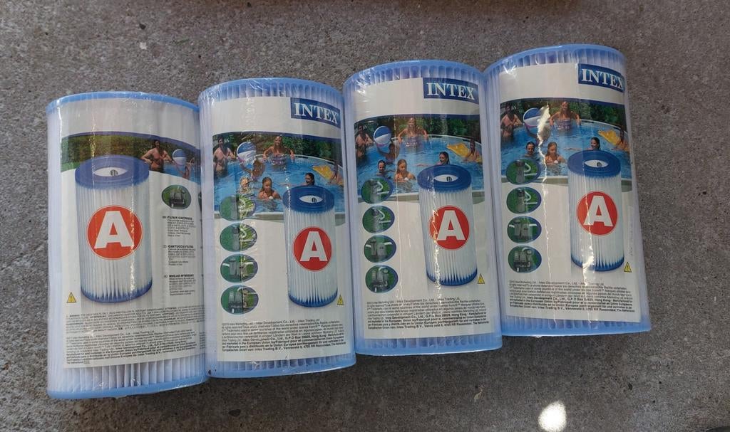 Nieuwe Intex filter cartridges type A (4 stuks), Tuin en Terras, Zwembad-toebehoren, Ophalen of Verzenden, Nieuw, Filter