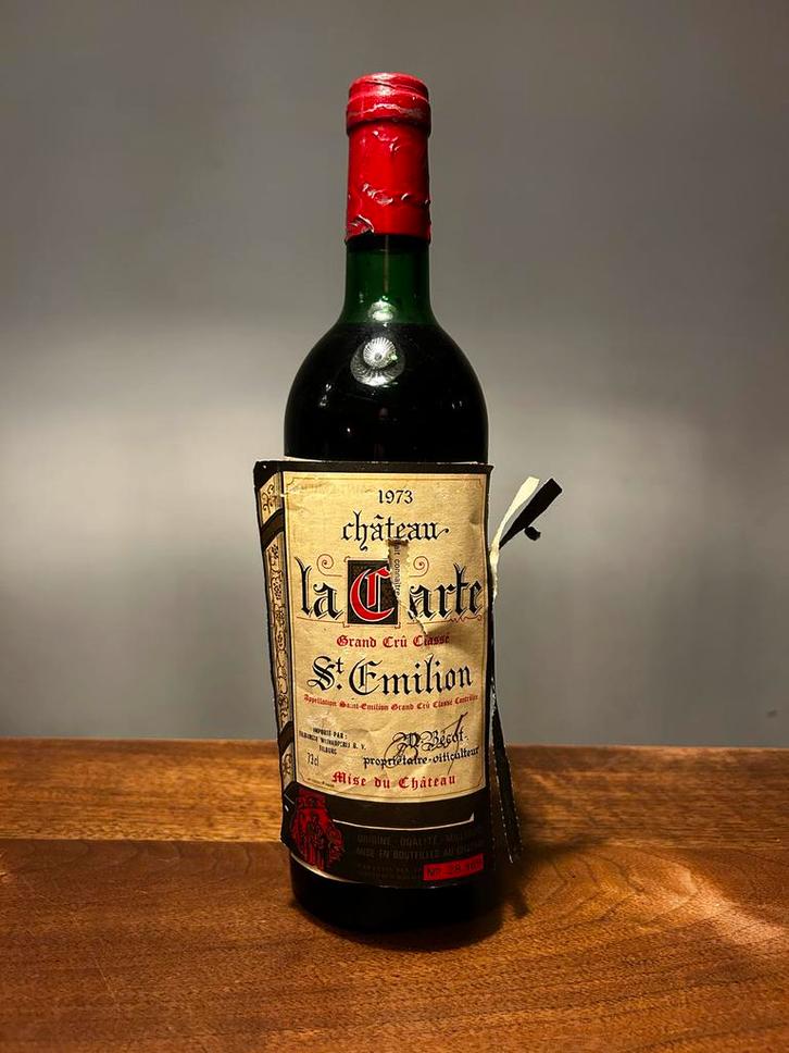 Château La Carte 1973 - Saint-Émilion Grand Cru Classé, Verzamelen, Wijnen, Gebruikt, Rode wijn, Frankrijk, Vol, Ophalen of Verzenden