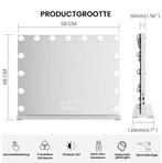 Vanity make-up spiegel met licht, Ophalen, Gehele gezicht, Wit, Nieuw