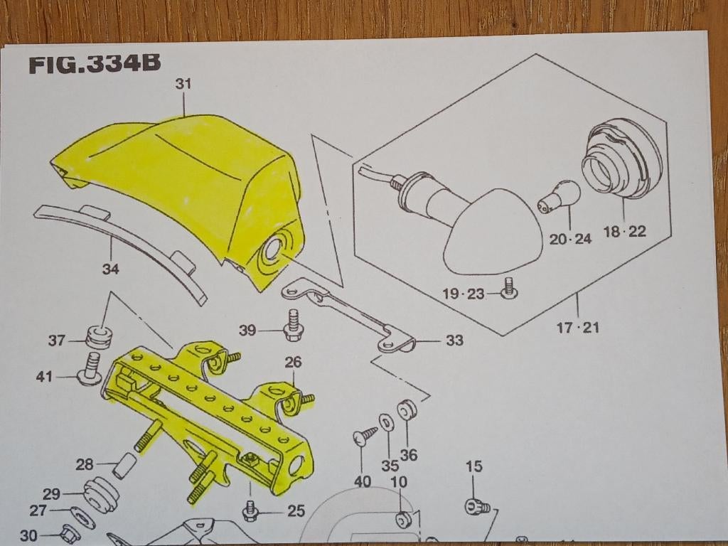 knipperlichtsteun (achter) Suzuki VL800 Intruder 2016 zgan, Ophalen of Verzenden, Nieuw