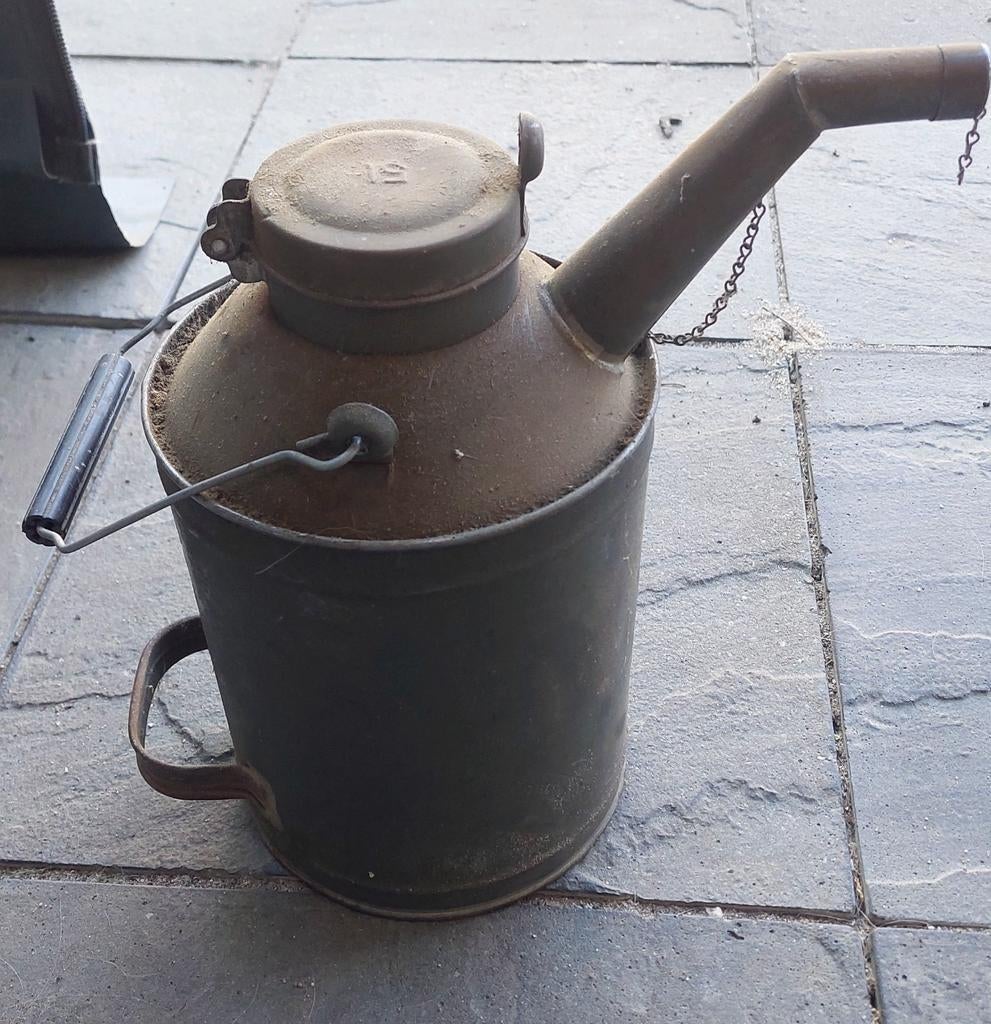 Oude oliekan olieblik petroleum kan 5 liter igs, Verzamelen, Blikken, Ophalen of Verzenden, Gebruikt, Overige