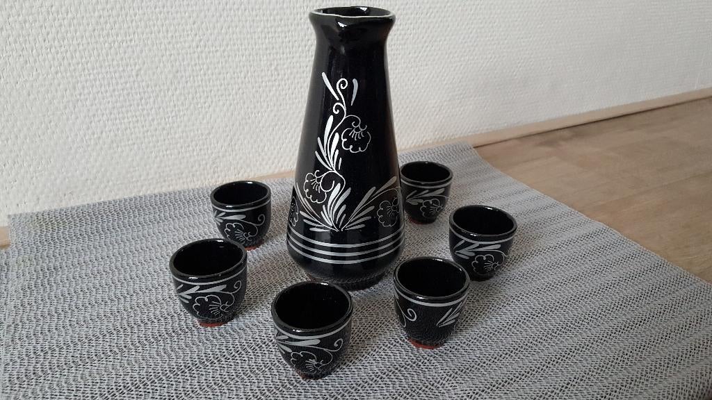 Decoratief waterkan + kleine kopjes, Huis en Inrichting, Keuken | Servies, Ophalen, Keramiek, Overige typen, Nieuw
