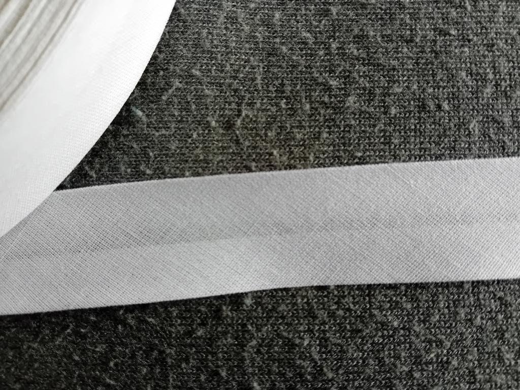 Wit katoenen Biaisband van 2,6  cm., Hobby en Vrije tijd, Naaien en Fournituren, Nieuw, Lint, Band of Elastiek, Ophalen of Verzenden