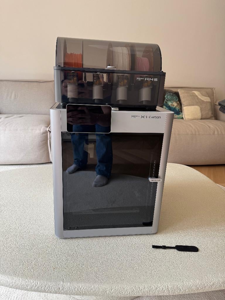Bambu Lab X1 Carbon + AMS (3D printer), Computers en Software, 3D Printers, Ophalen, Gebruikt, BambuLab