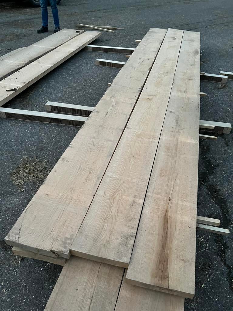 Eiken balken planken, Doe-het-zelf en Verbouw, Hout en Planken, Ophalen, Eiken, Zo goed als nieuw, Plank