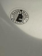 IKEA Glazen Vaas - Wit met Zwarte Details - 40 cm Hoog, Ophalen of Verzenden