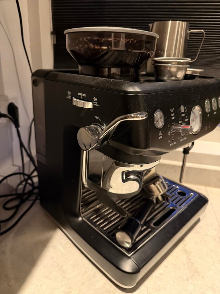Sage Half automatische koffiemachine, Witgoed en Apparatuur, Koffiezetapparaten, Ophalen, Koffiemachine, Koffiebonen, Zo goed als nieuw