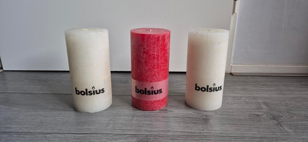 Bolsius kaarsen 3 stuks, Overige materialen, Crème, Nieuw, Ophalen of Verzenden