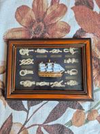 Knopen schilderijtje., Ophalen, Hout, Minder dan 50 cm, Minder dan 50 cm