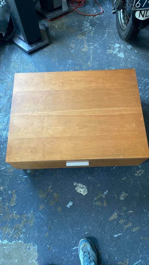 Lade, Huis en Inrichting, Tafels | Salontafels, Ophalen, 50 tot 100 cm, Zo goed als nieuw, Kersenhout