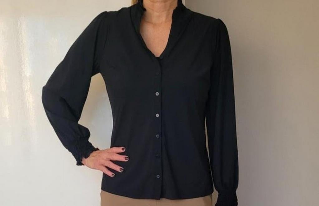 Studio Anneloes blouse M Donkerblauw Travelstof, Maat 38/40 (M), Studio Anneloes, Blauw, Ophalen of Verzenden