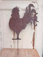 Metalen roest haan tuinsteker - Tuindecoratie, Ophalen of Verzenden, Gebruikt