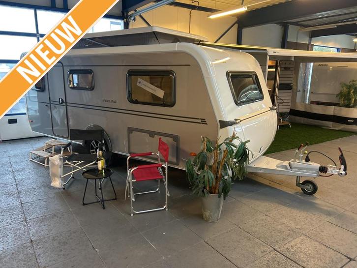 GLOEDNIEUWE ERIBA FEELING 470, Caravans en Kamperen, Caravans, Bedrijf, tot en met 3, Eriba, 5 tot 6 meter