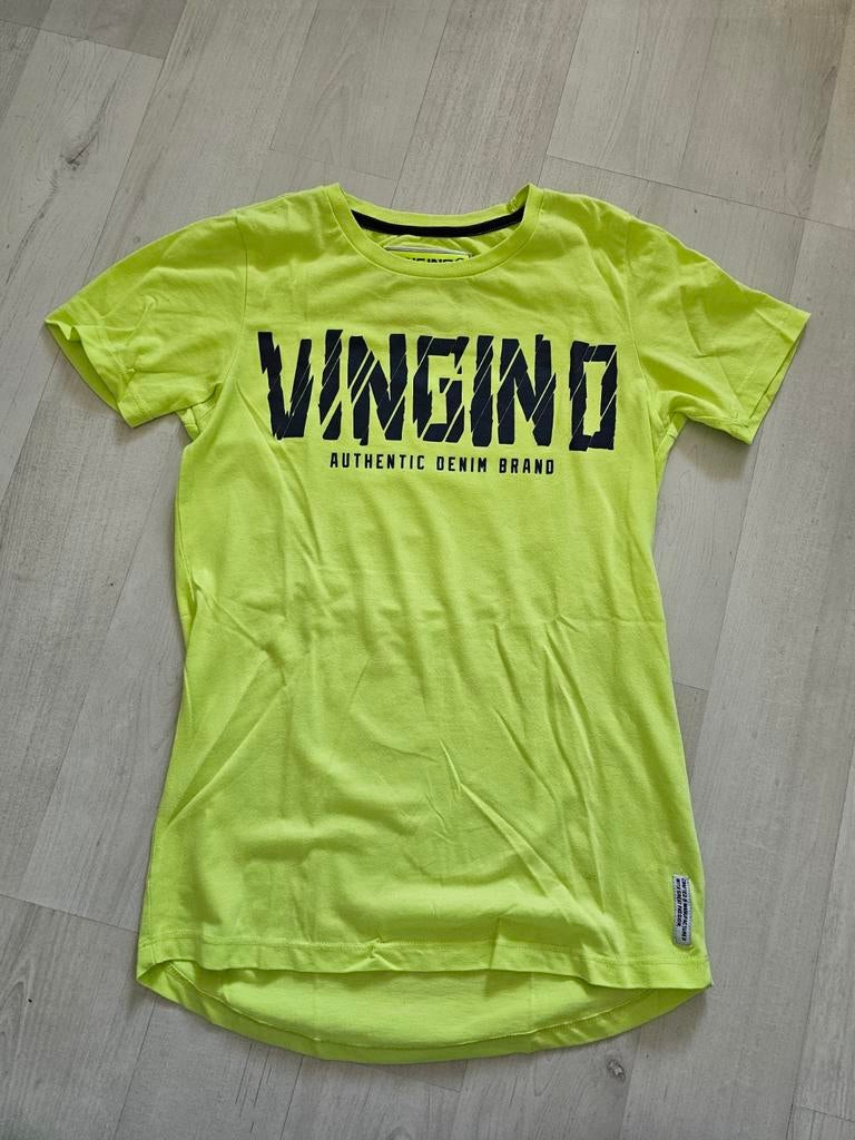Nieuwstaat shirt neon geel VINGINO maat 152, Ophalen of Verzenden, Zo goed als nieuw, Vingino, Shirt of Longsleeve