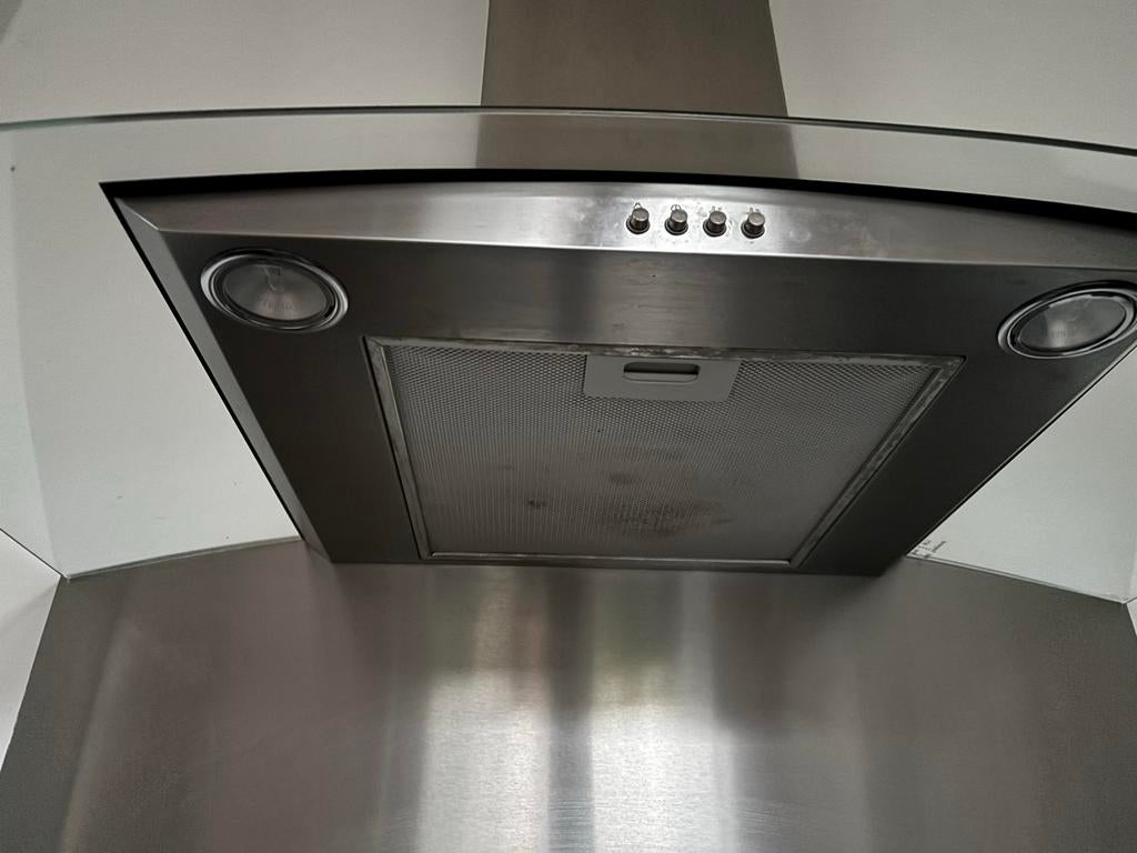 Whirlpool oven, afzuigkap en gasfornuis (wokbrander defect), 45 tot 60 cm, Gebruikt, Oven, 60 cm of meer