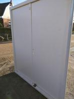 Hardhout kozijn met dubbele geïsoleerde garage deuren, Nieuw, Ophalen of Verzenden, Buitendeur, Hout