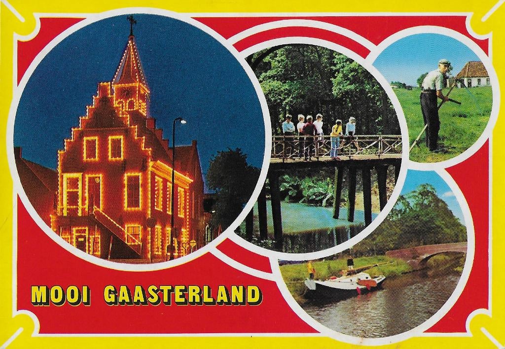 Mooi Gaasterland ansichtkaart ( 855 ) Gelopen, Ophalen of Verzenden, 1980 tot heden, Gelopen