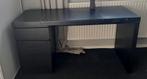 Zwart bureau Malm ikea, Huis en Inrichting, Ophalen, Gebruikt