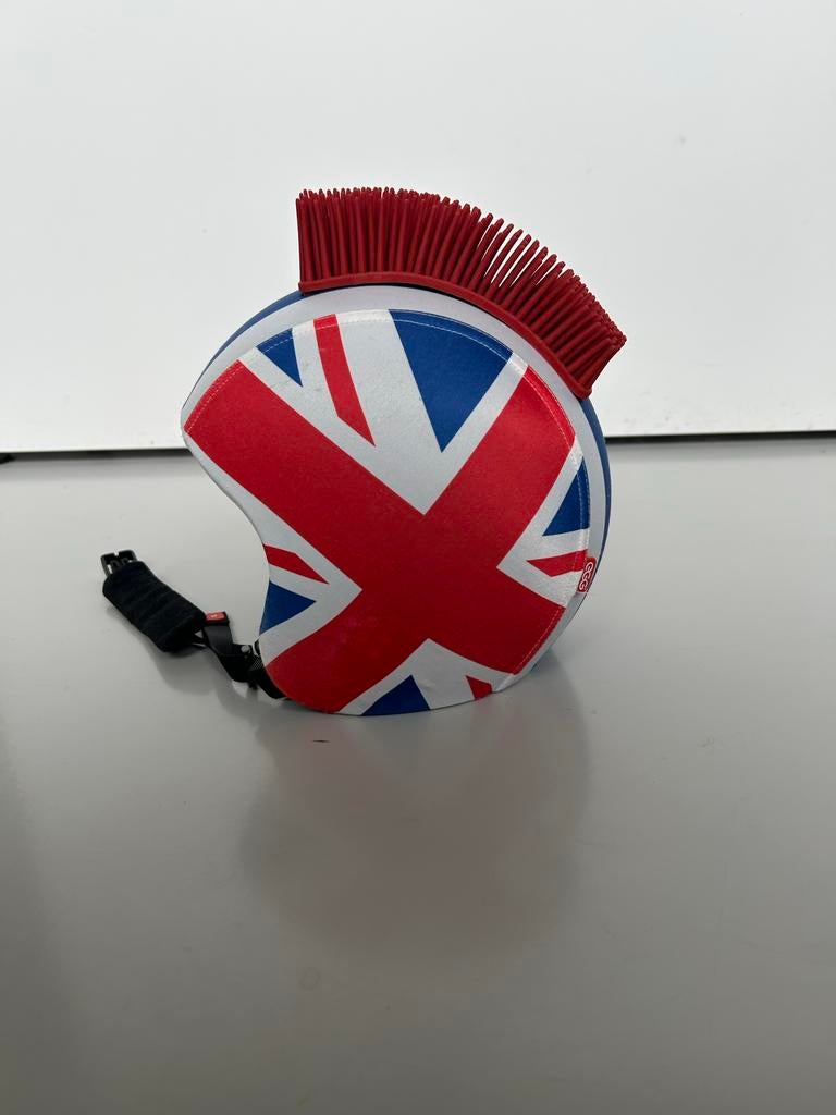 Coole helm met Union Jack design en hanenkam, Ophalen, Gebruikt, Heer of Dame