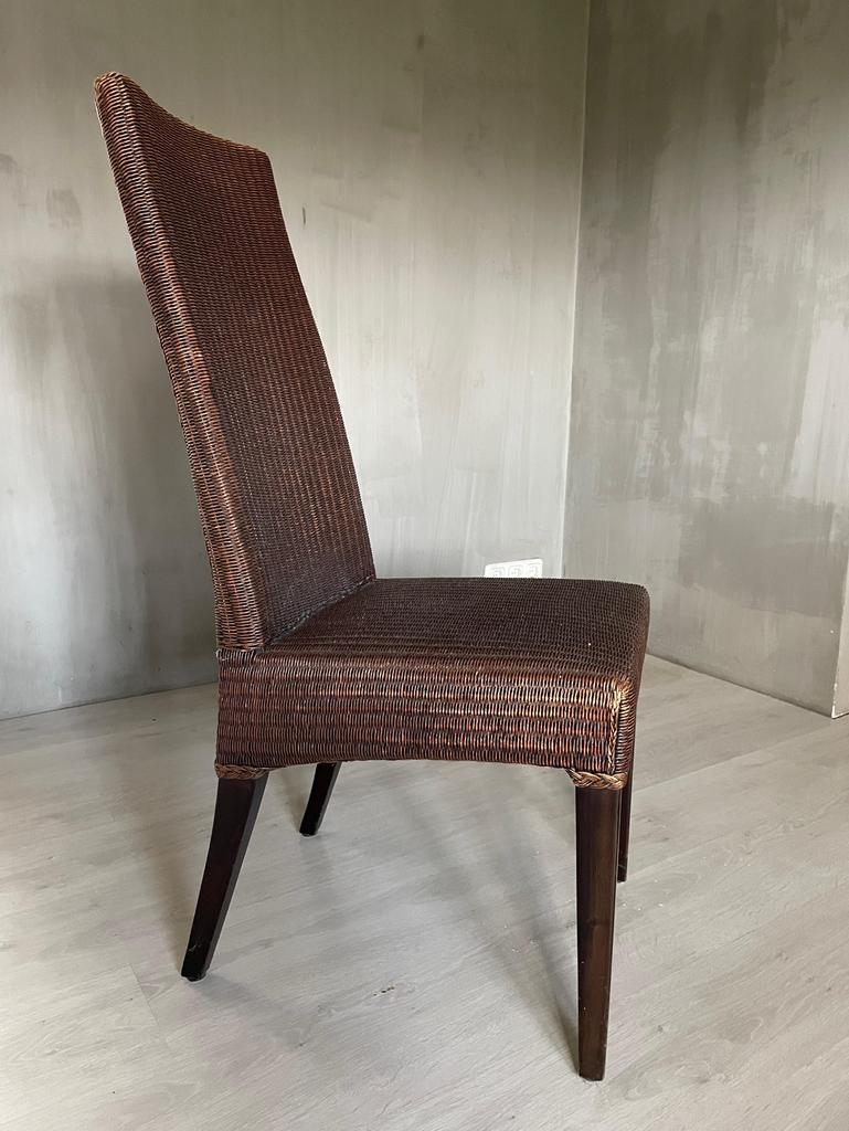 4 eetkamer stoelen (loom), Huis en Inrichting, Stoelen, Ophalen of Verzenden, Bruin, Overige materialen, Vier