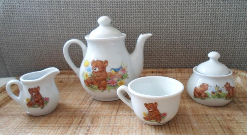 Onderdelen Porseleinen serviesje beren Douwe Egberts., Verzamelen, Ophalen of Verzenden, Zo goed als nieuw