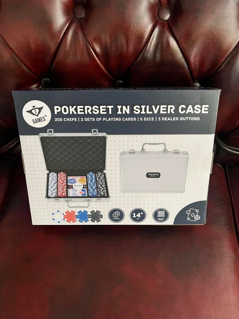 Poker set met aluminium koffer, Vijf spelers of meer, Ophalen, Nieuw