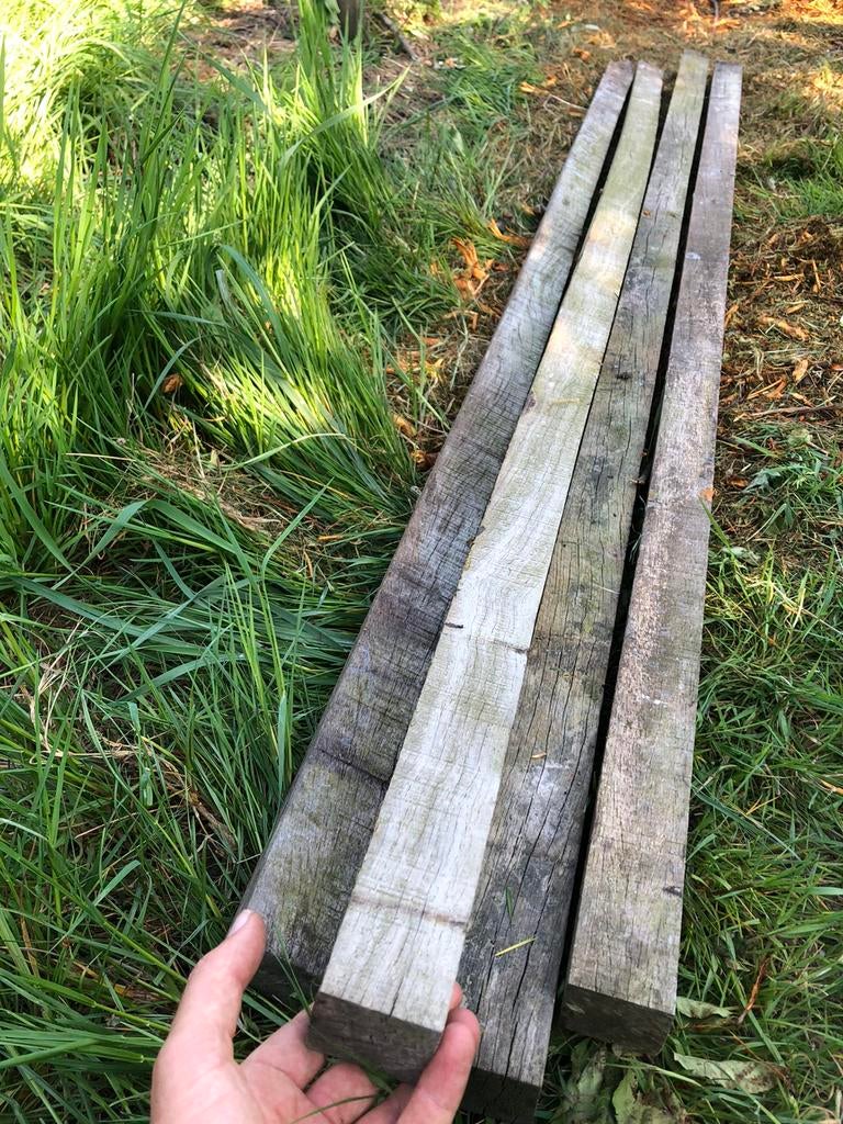 Hardhouten palen vierkant, Ophalen, Planken